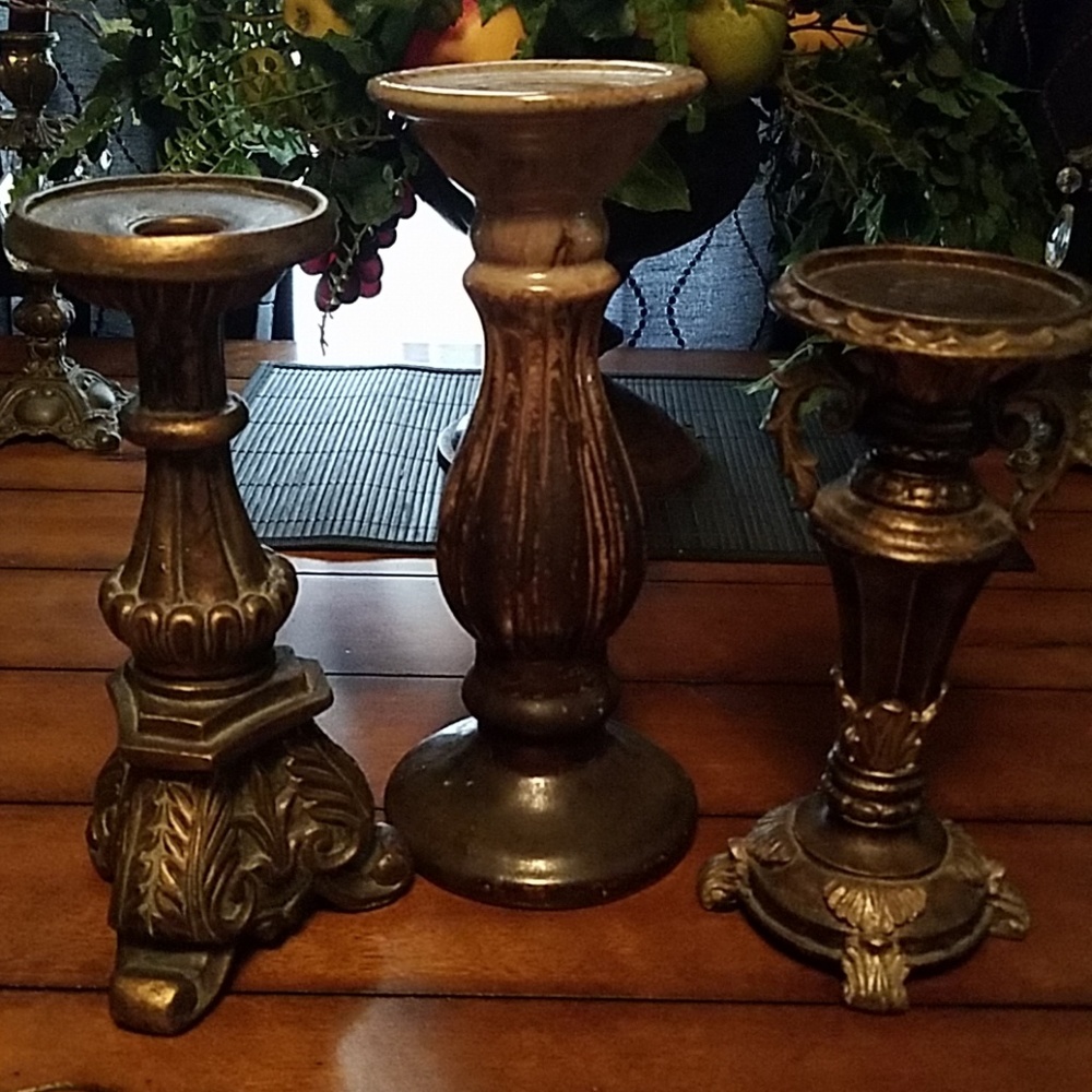 3 candleholders
